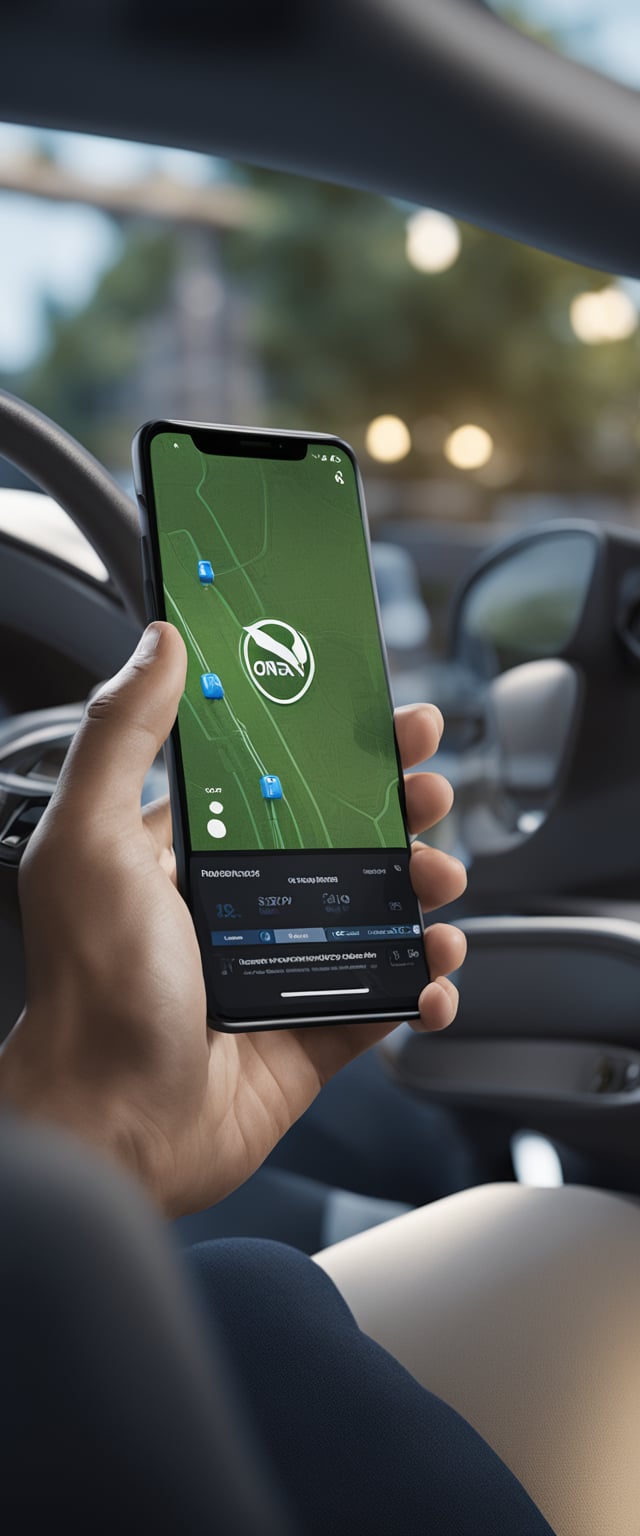 A person holding a phone with the OnStar logo on the screen, while pressing buttons to cancel the service