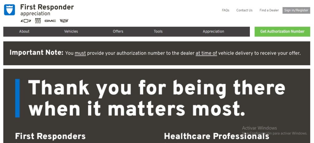 first responder onstar discount appreciation